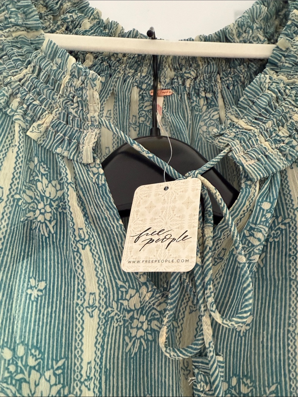 Free People Sheer Ruffled Maxi Skirt Set in Mineral Blue - Picture 3 of 4